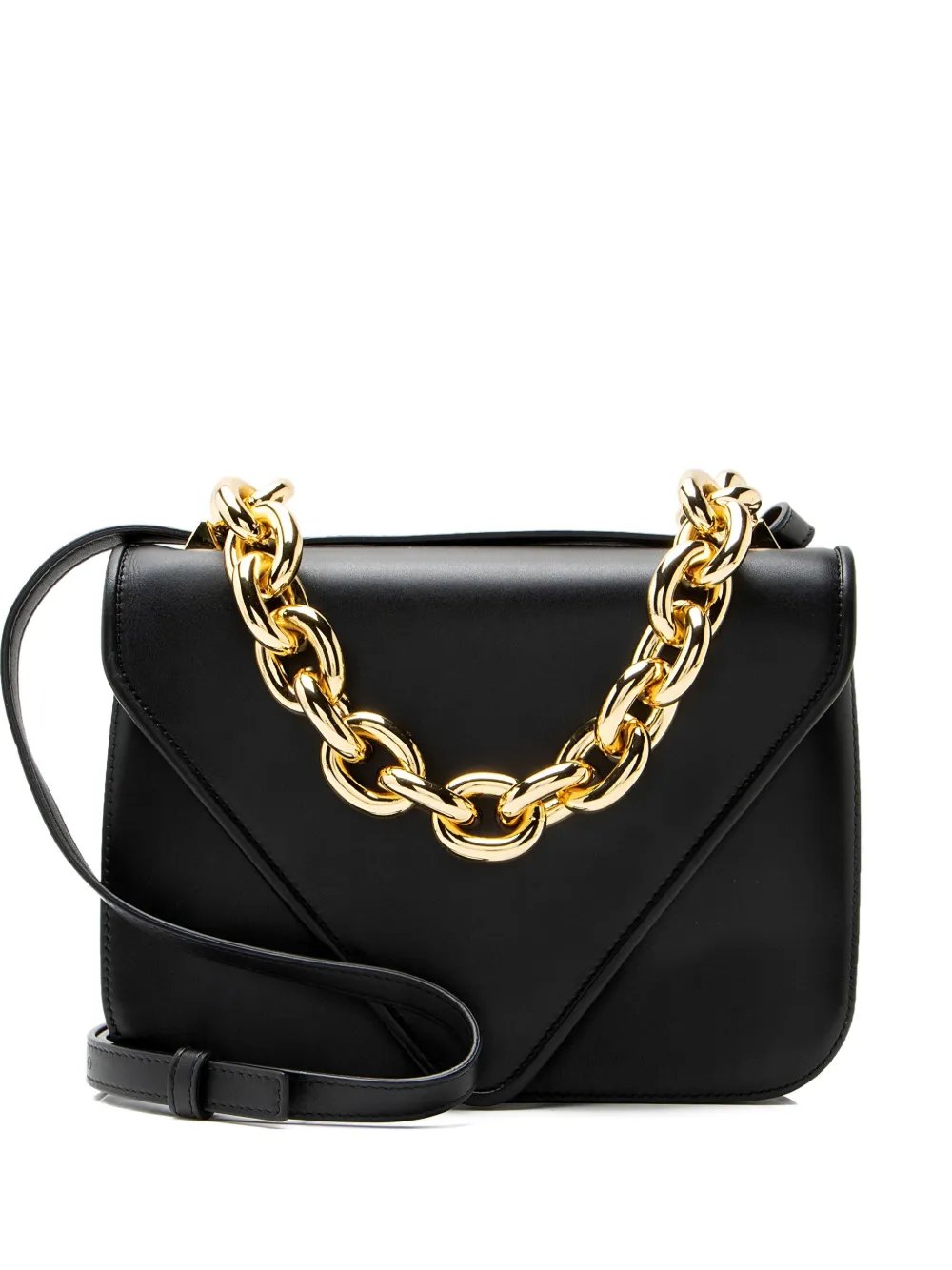 Mount leather chain-strap shoulder bag