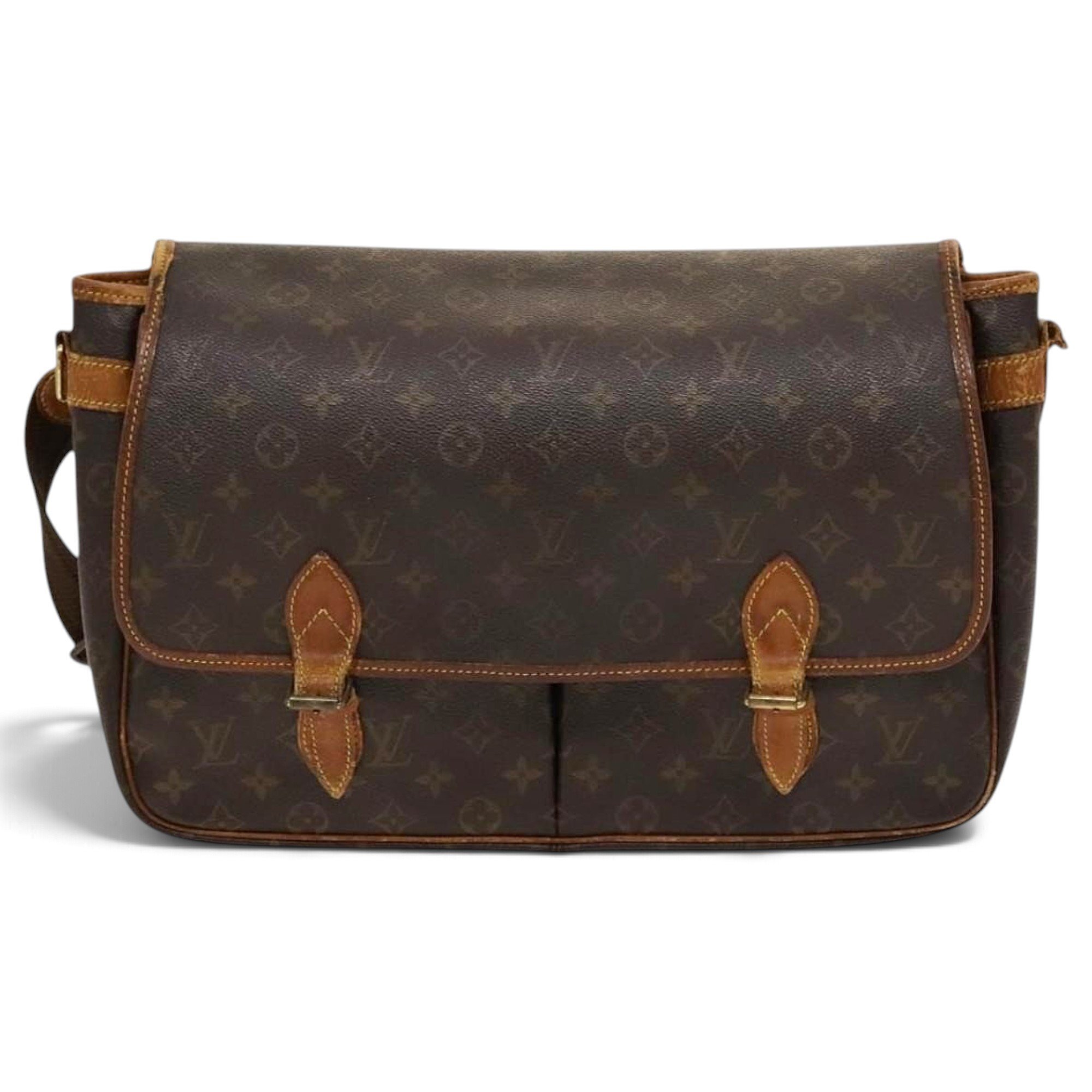Gibeciere leather handbag