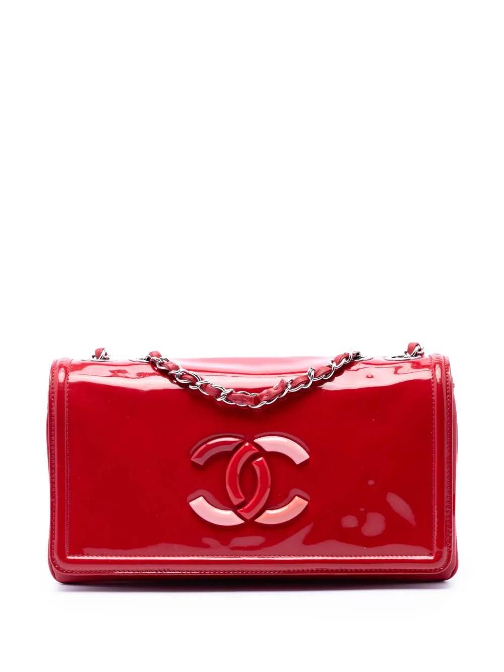 2009-2010 CC Patent Lipstick Ligne Flap shoulder bag