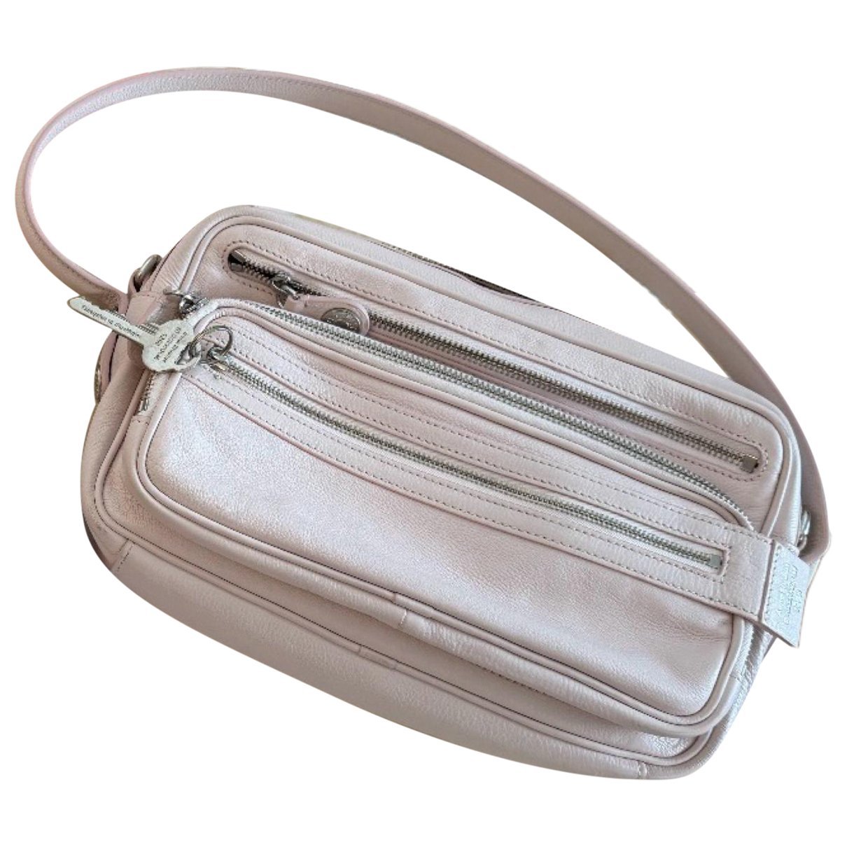 Multipocket leather crossbody bag