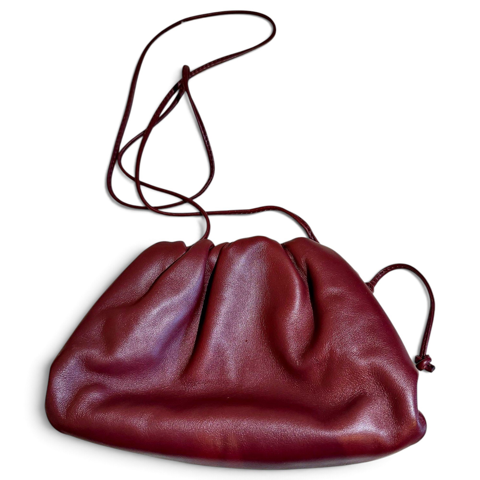 Pouch leather crossbody bag