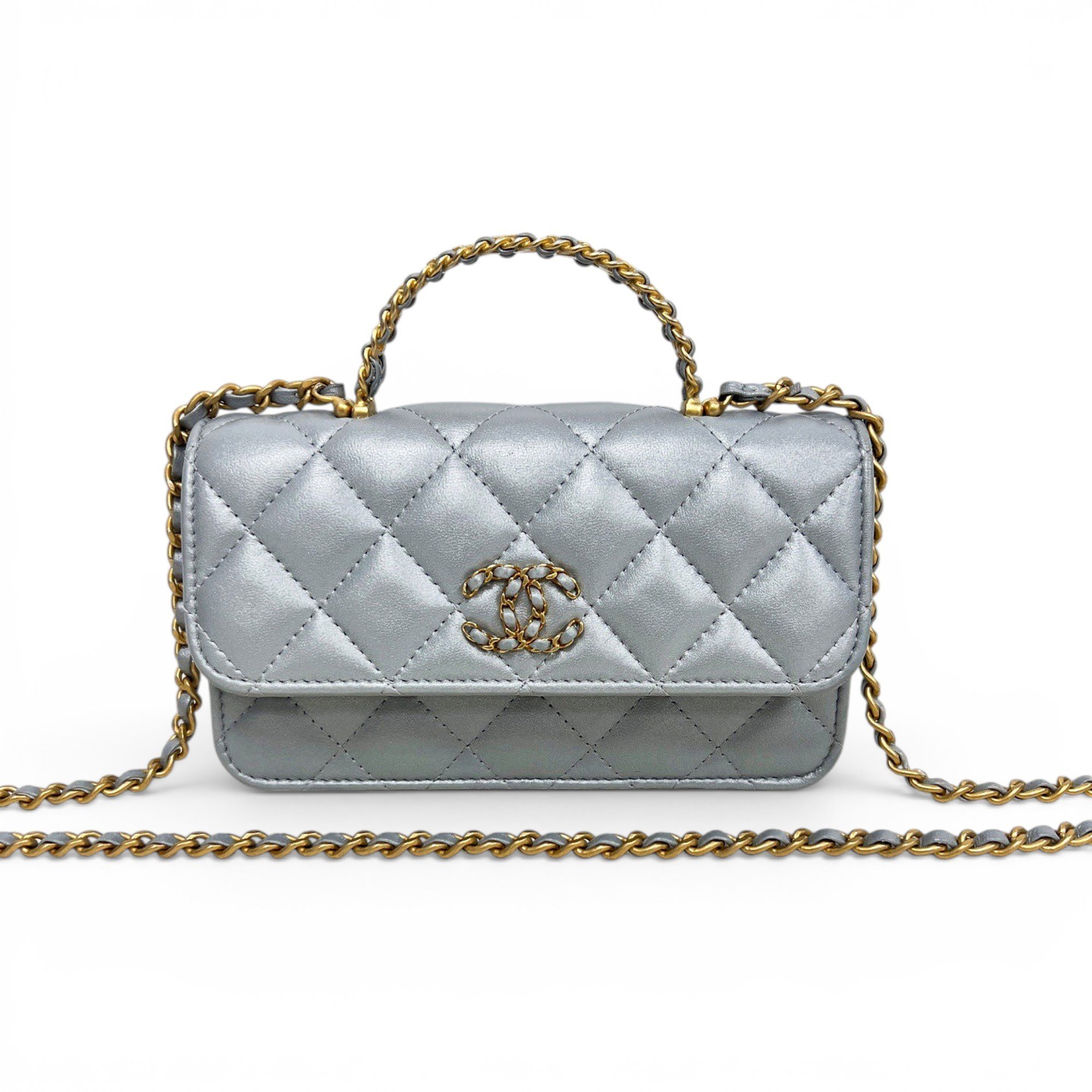 Wallet On Chain leather crossbody bag
