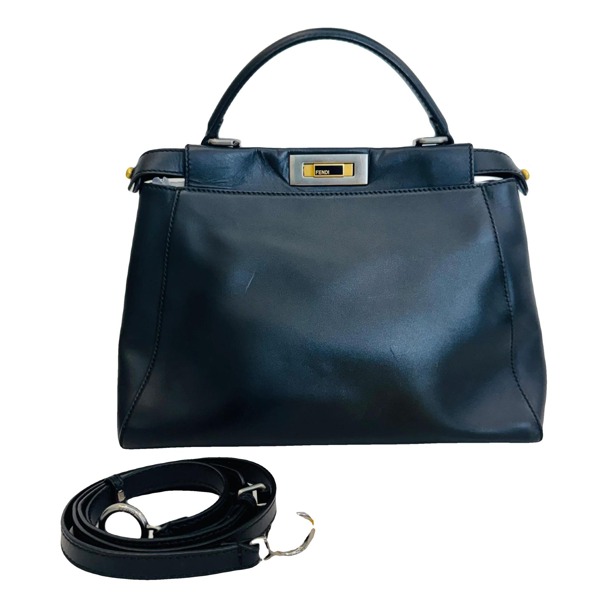 Peekaboo leather handbag