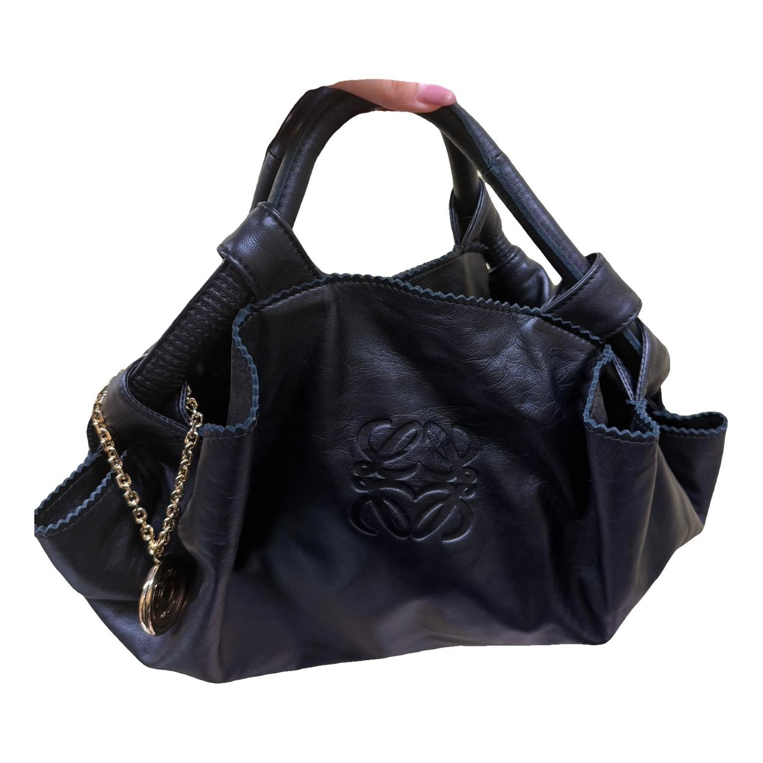 Anagram leather handbag