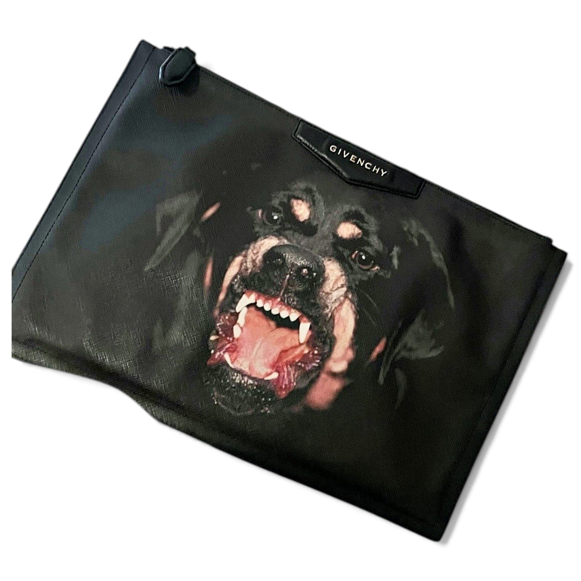 Patent leather clutch bag