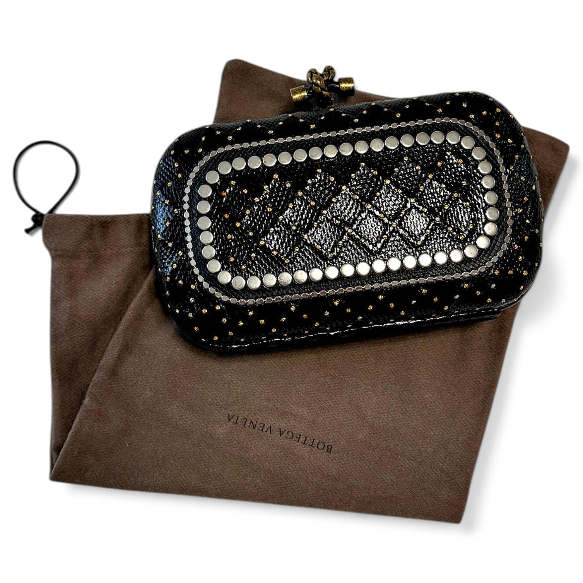 Pochette Knot leather clutch bag