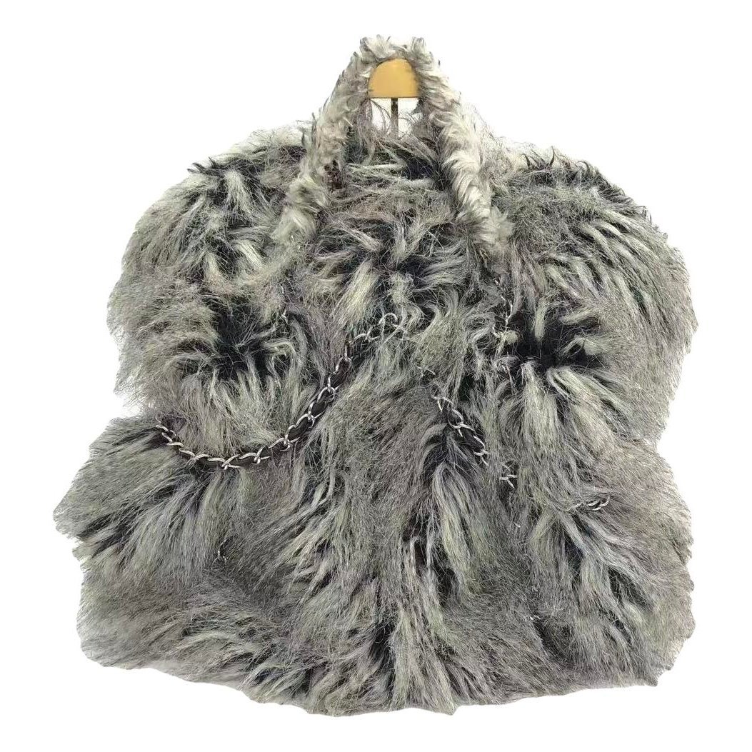 Faux fur handbag
