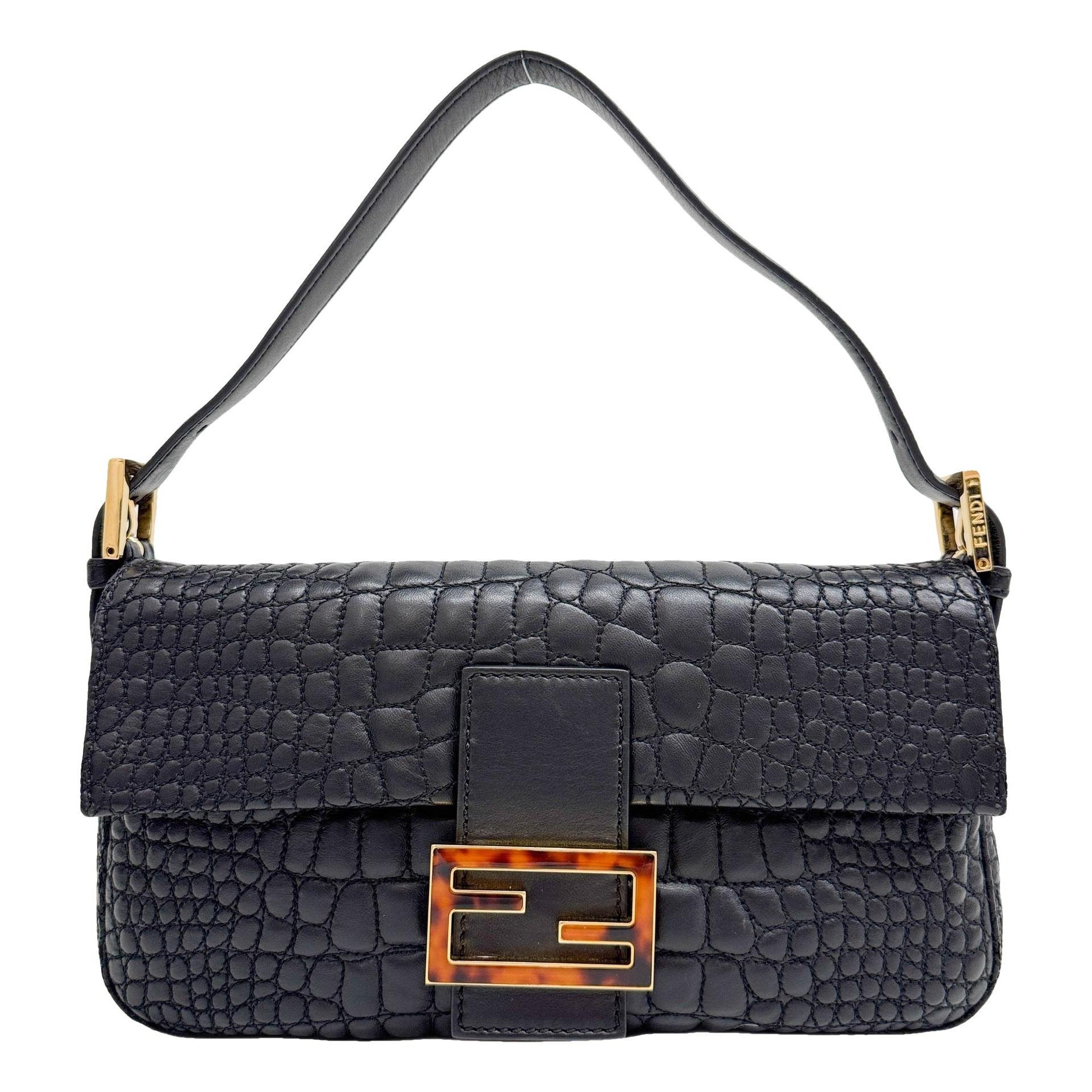 Baguette leather handbag
