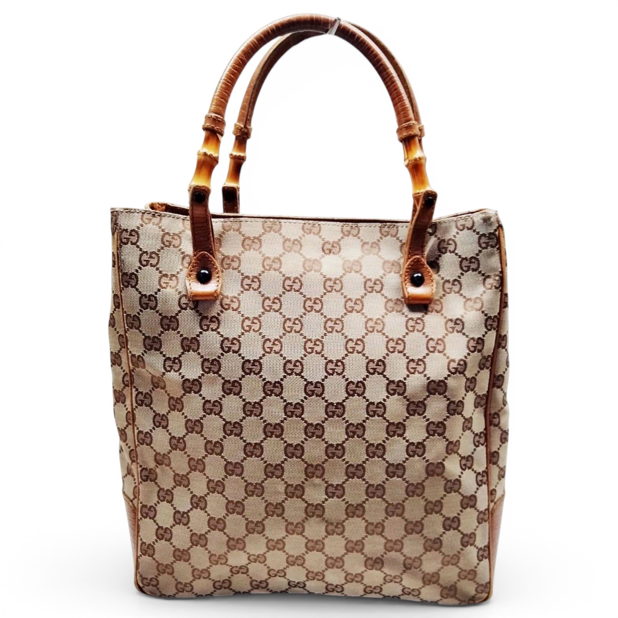Bamboo Shopper leather tote