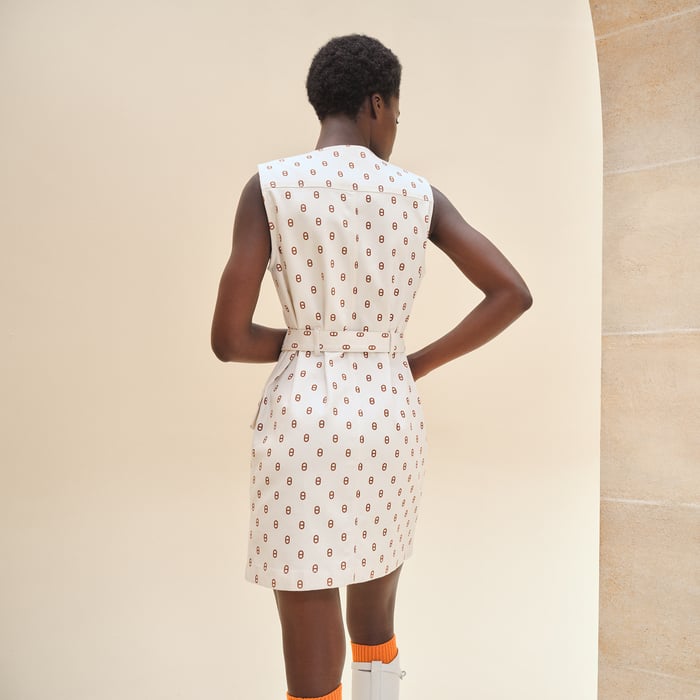 Marron Fauve "Chaine d'Ancre" Denim Dress