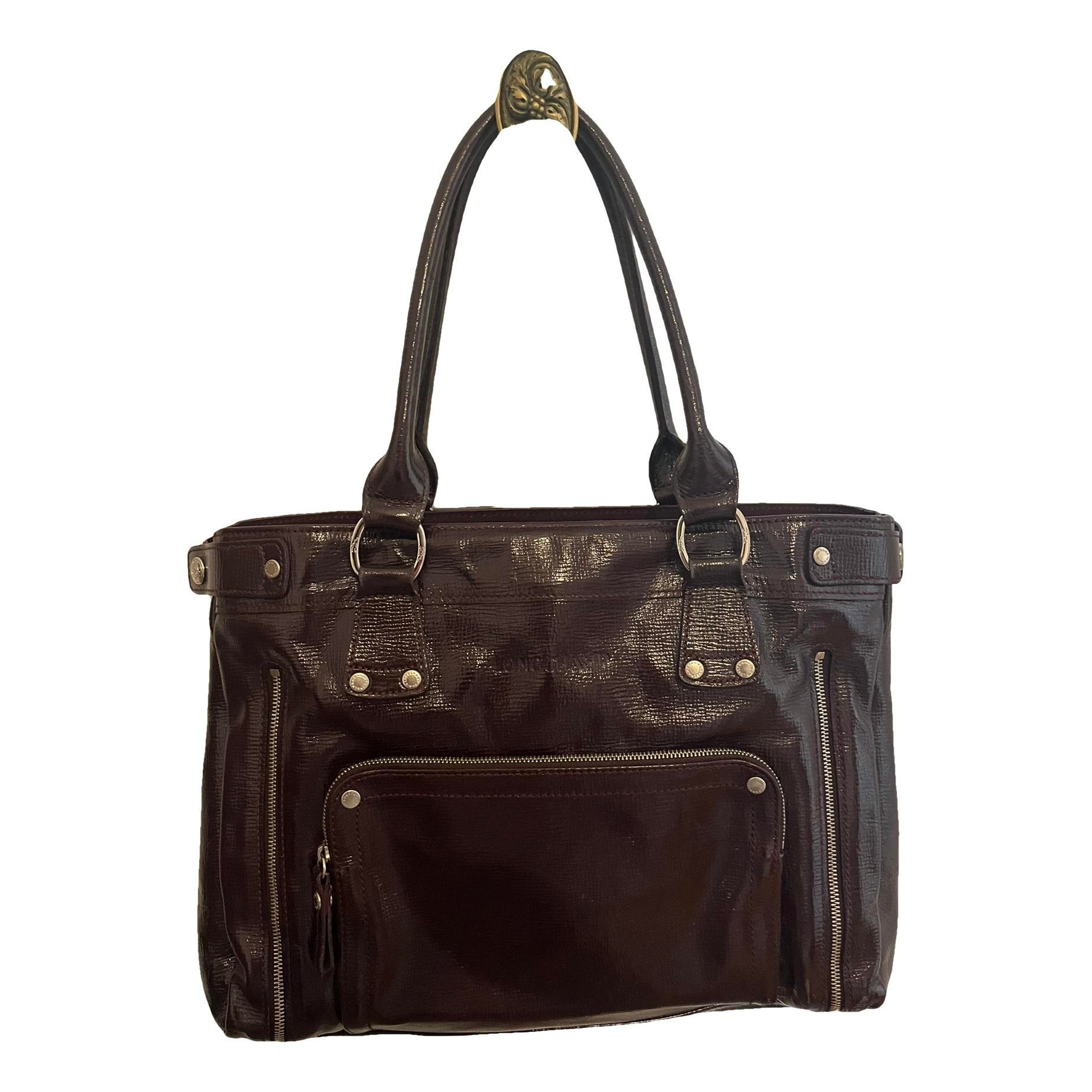 Patent leather tote