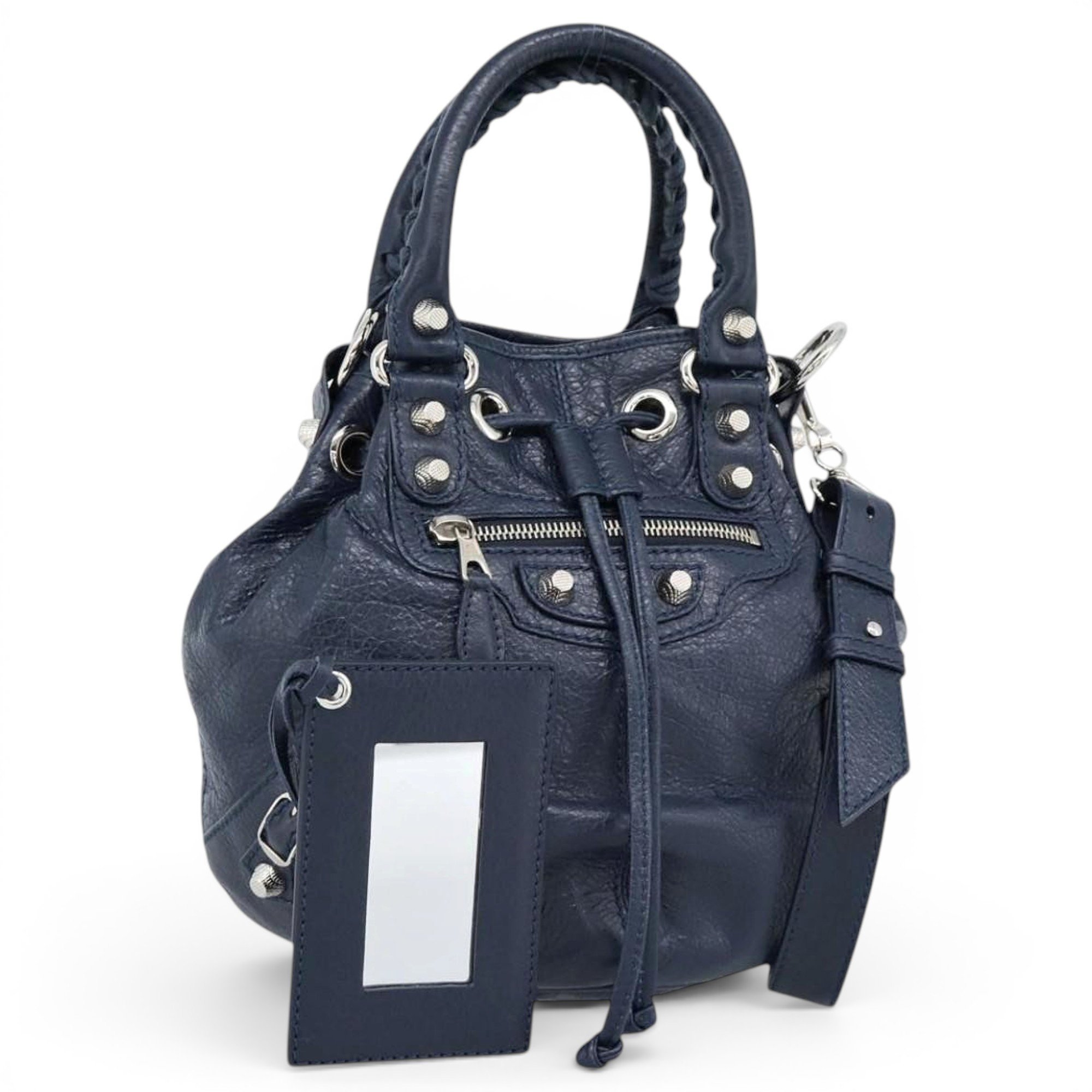B leather mini bag