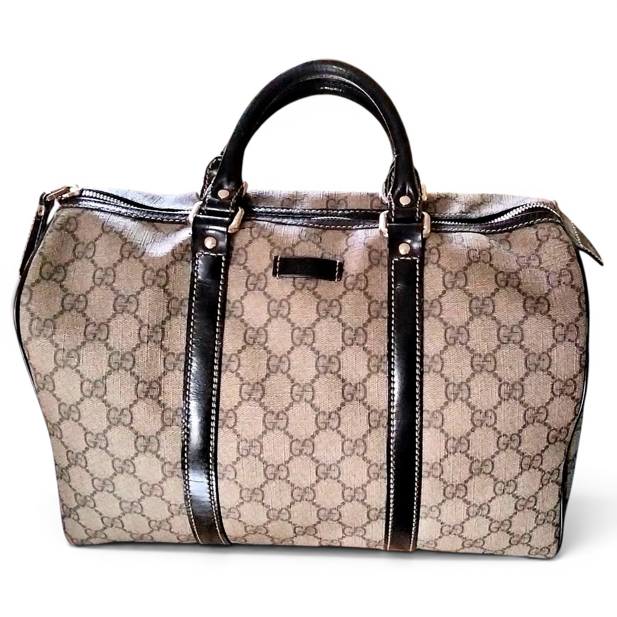 Boston leather bowling bag