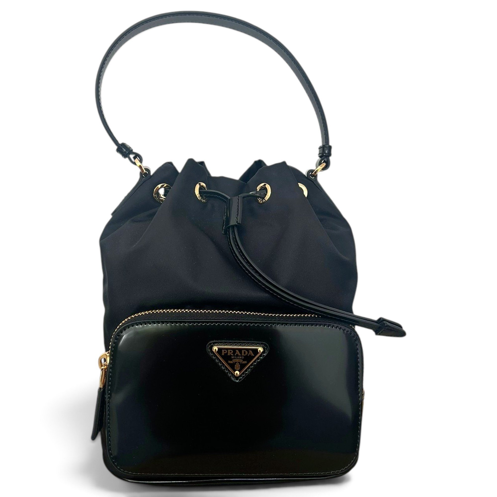 Duet leather handbag