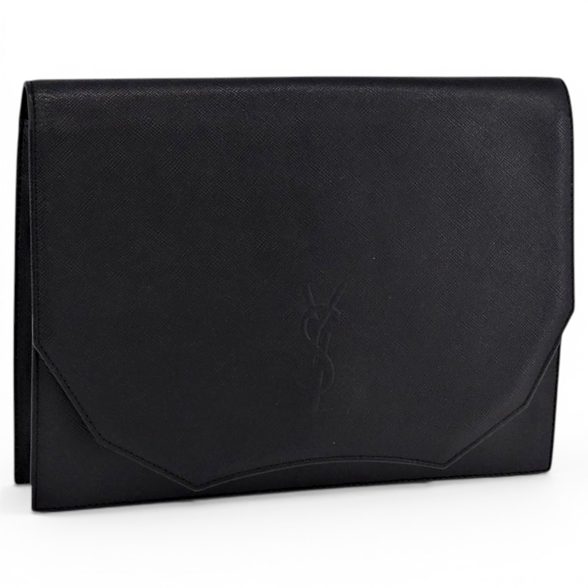 Leather clutch bag