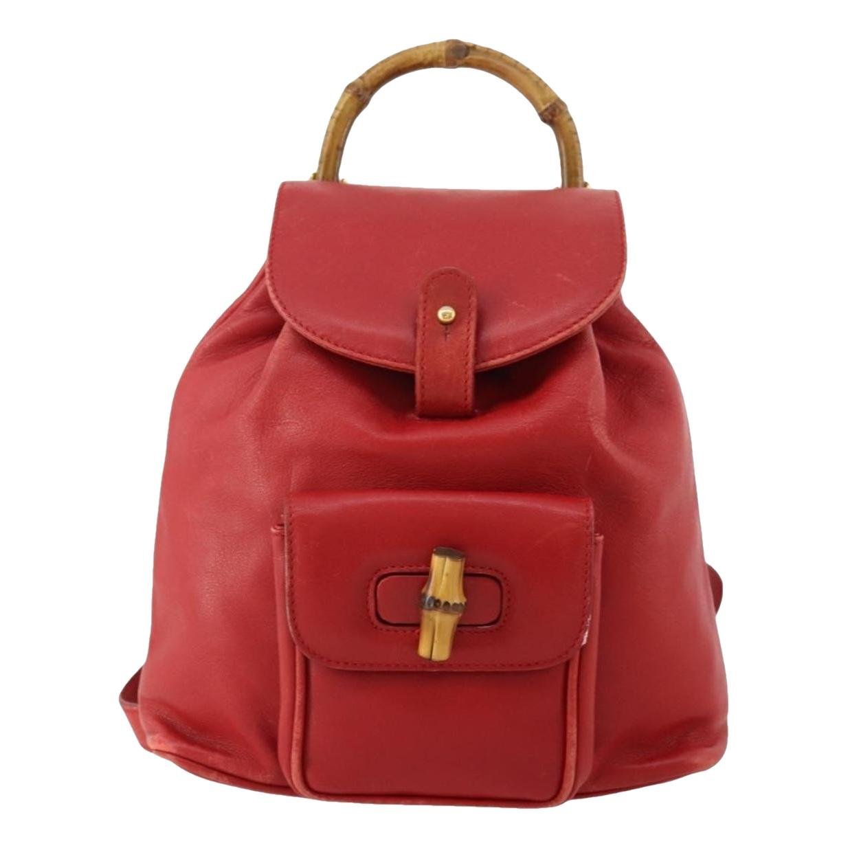Leather backpack