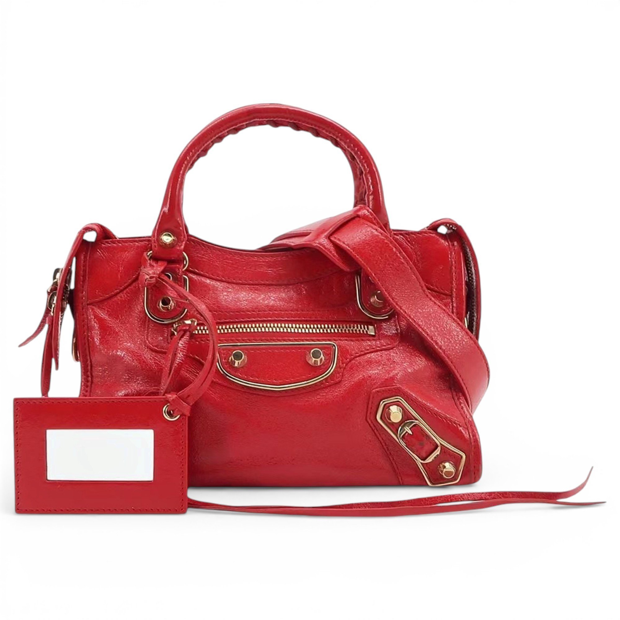City leather handbag