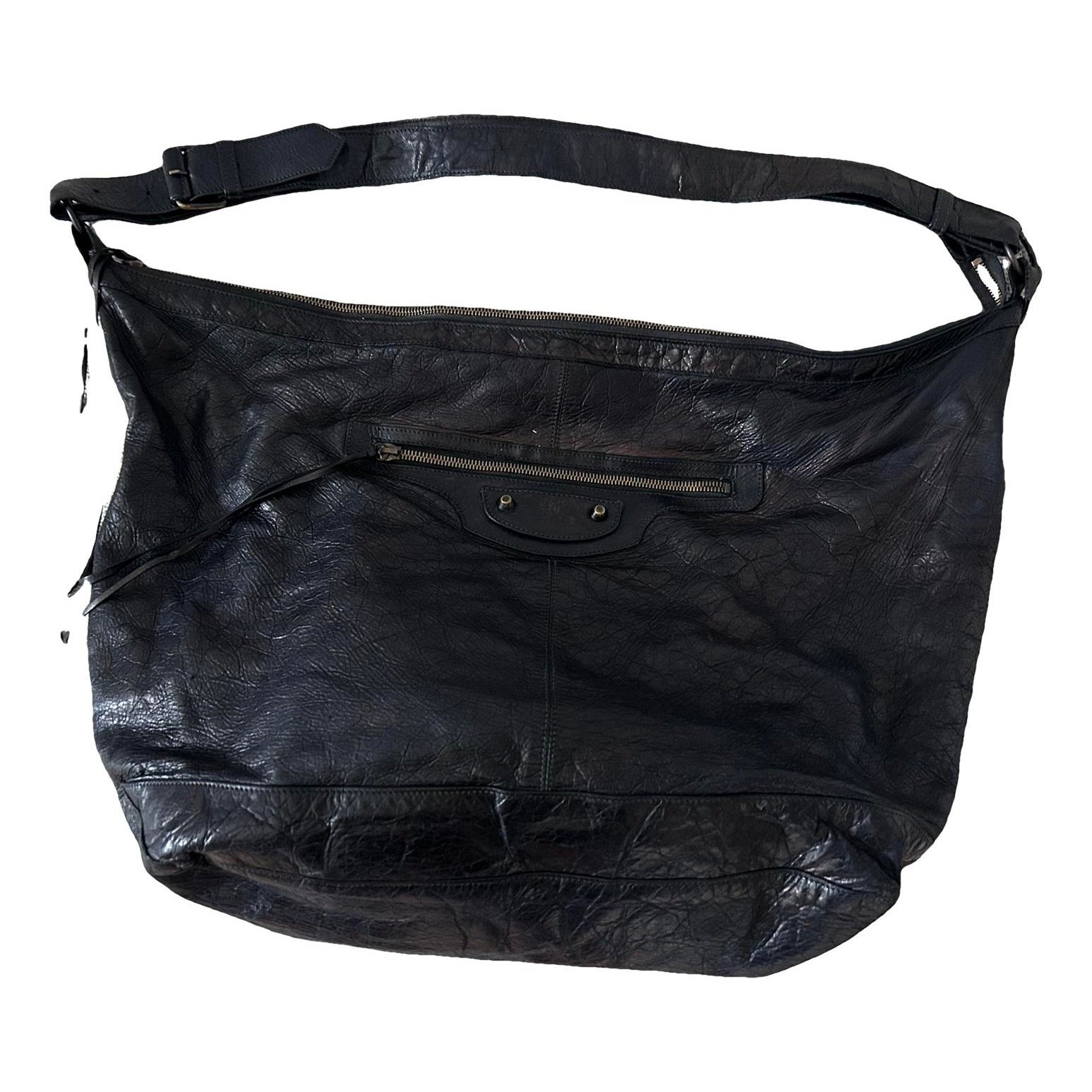 Courier XL leather crossbody bag