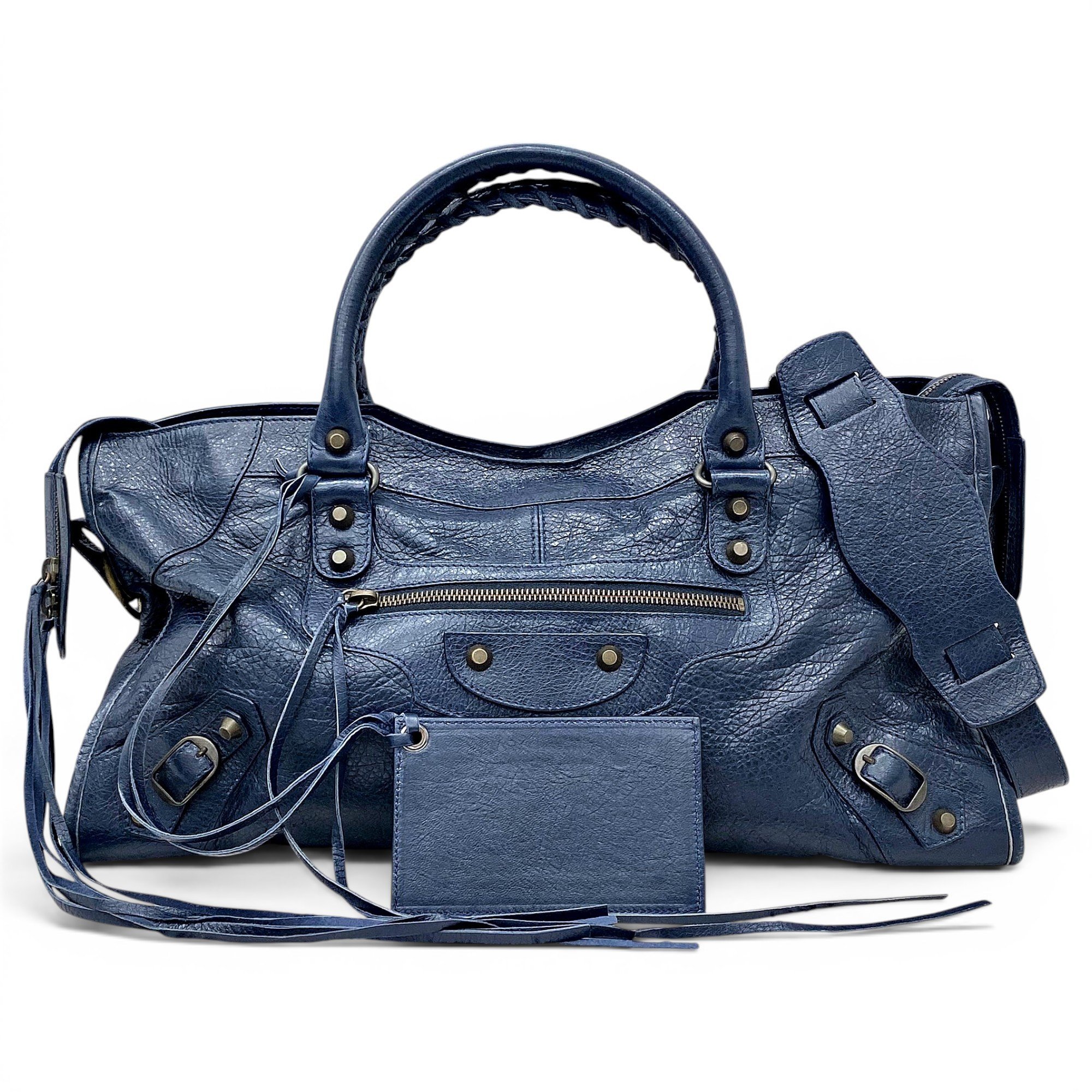 City leather handbag