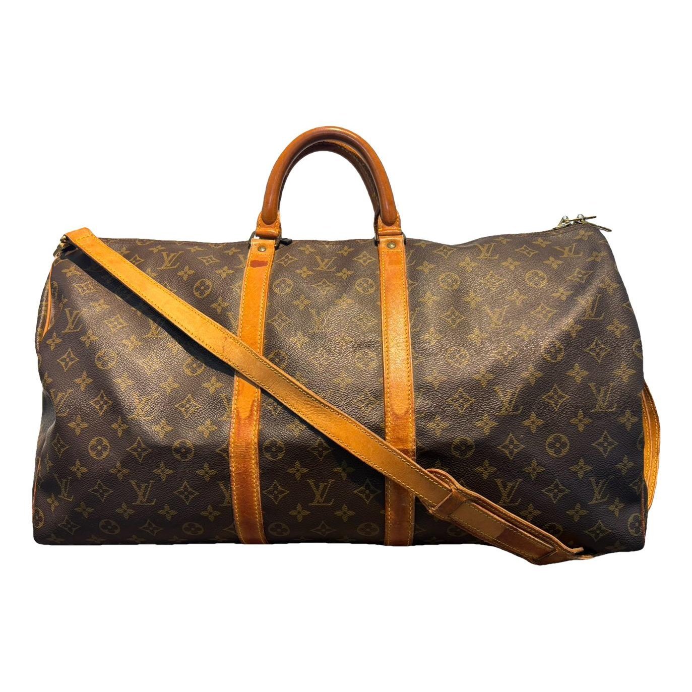 Keepall leather travel bag