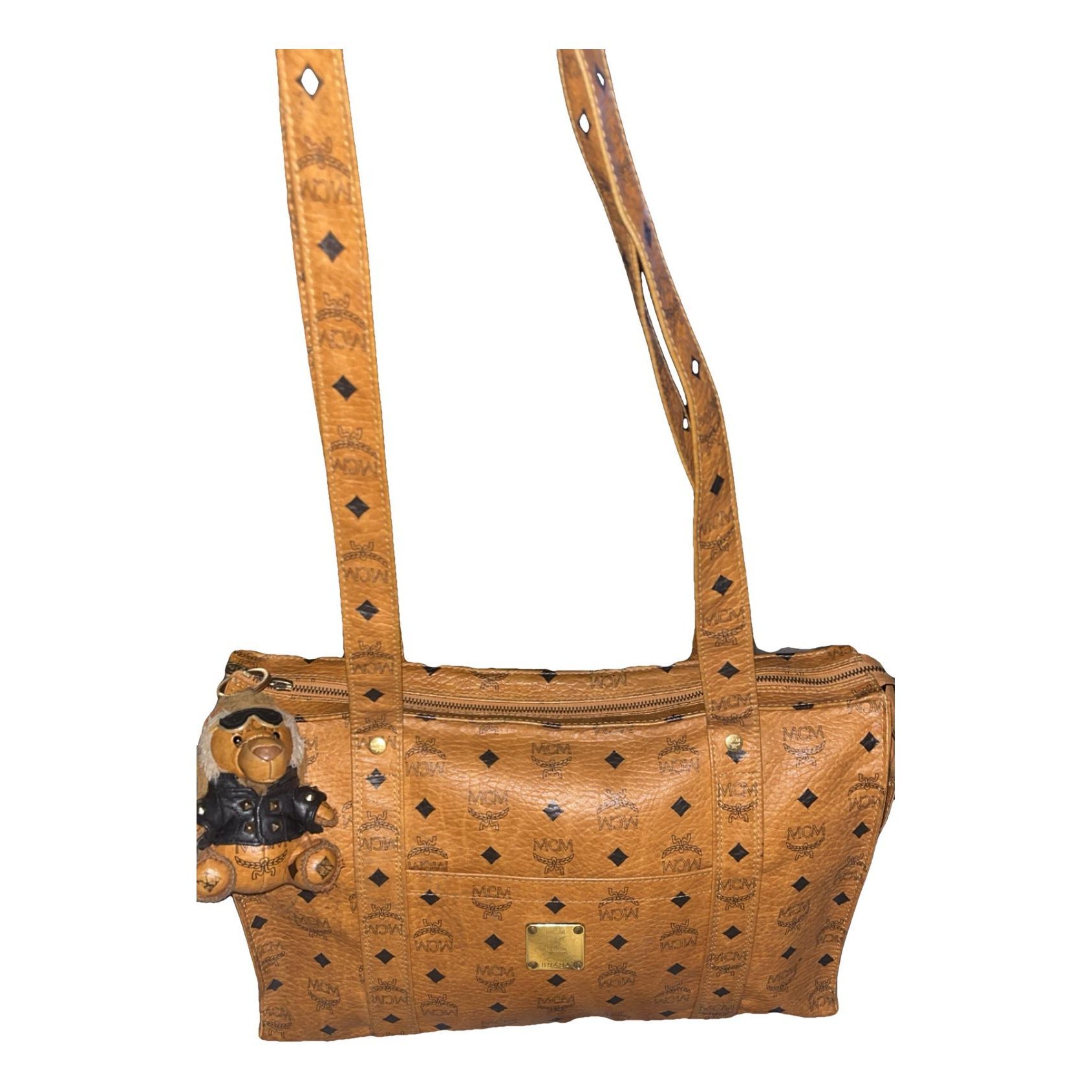 Boston leather travel bag