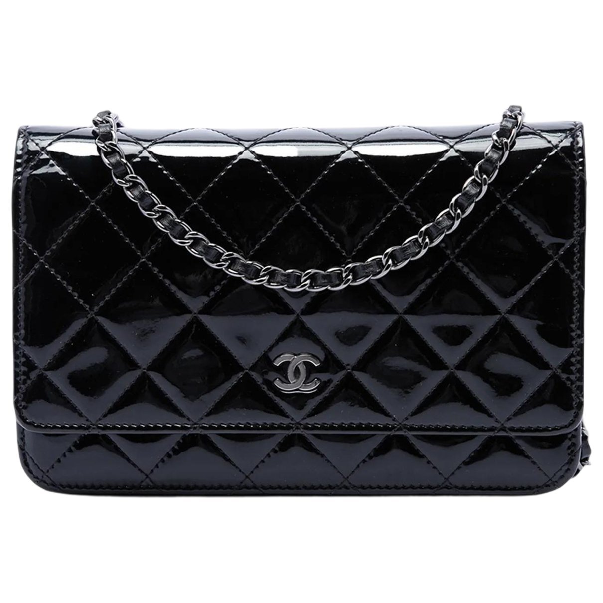 Wallet On Chain leather crossbody bag