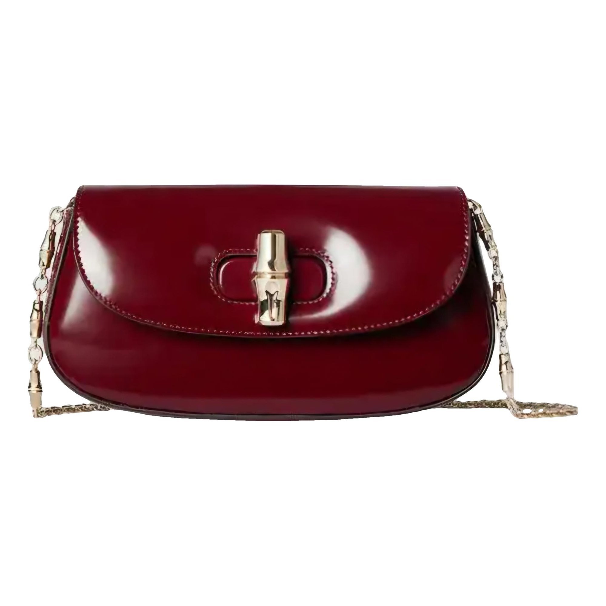 Leather clutch bag