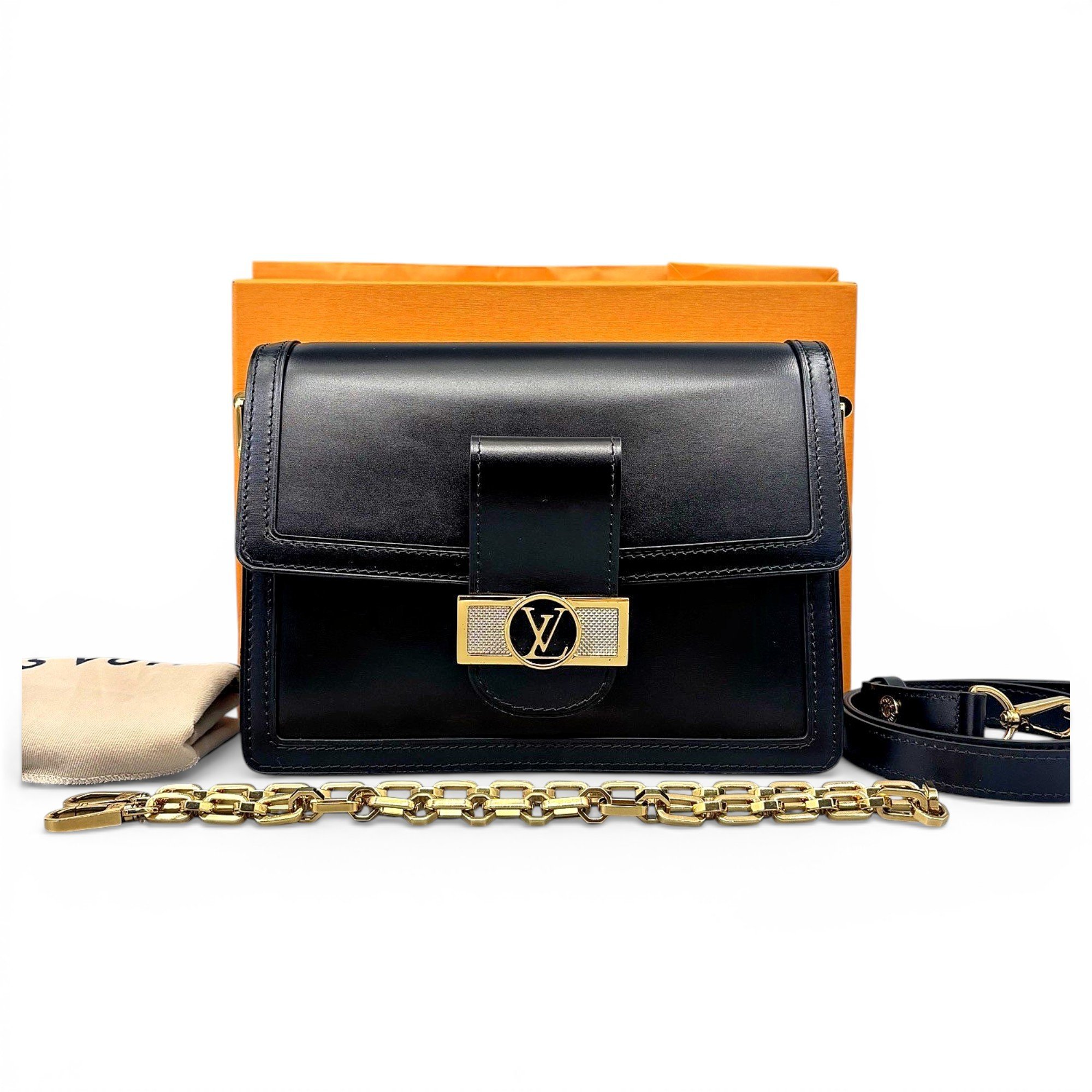 Dauphine leather handbag