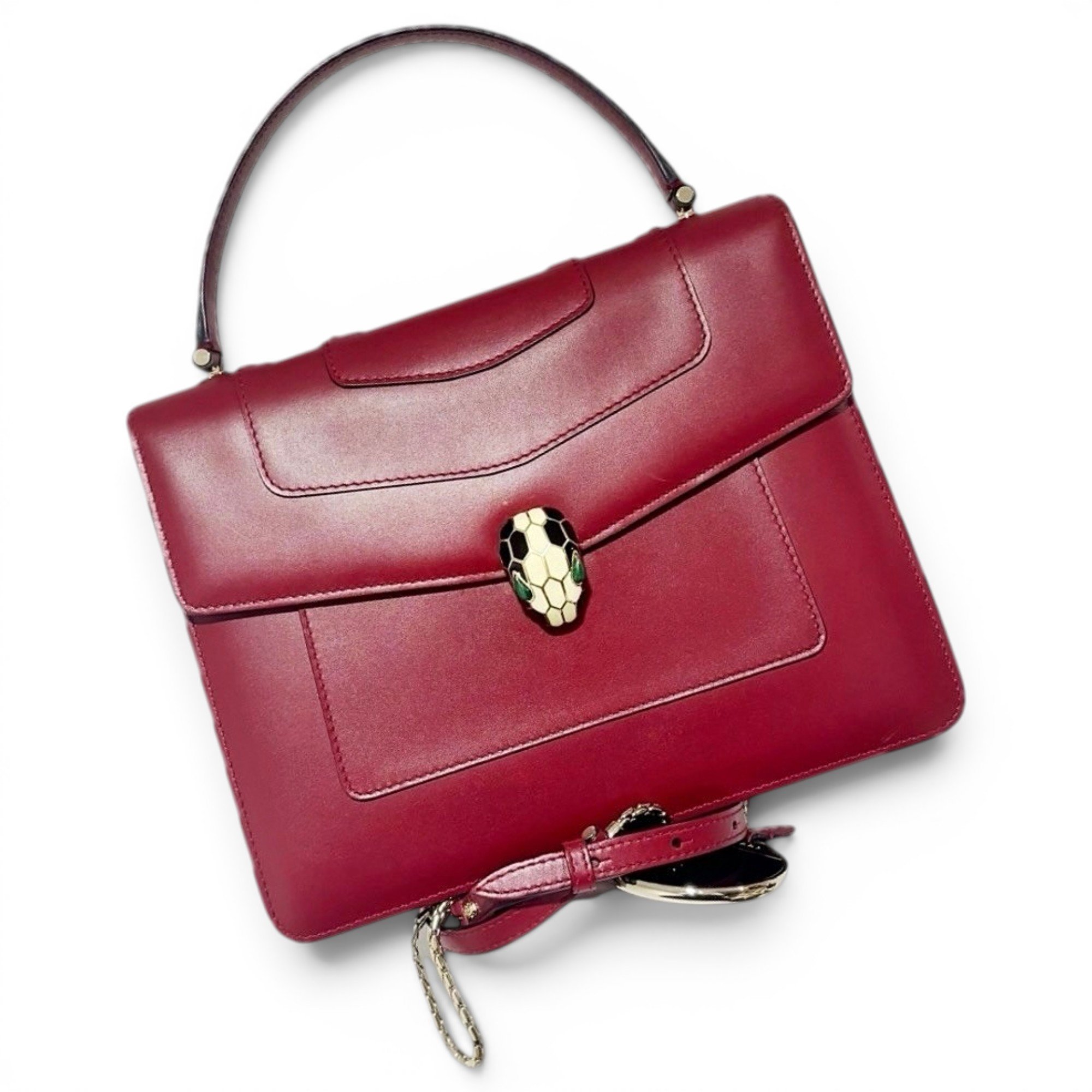Serpenti leather handbag