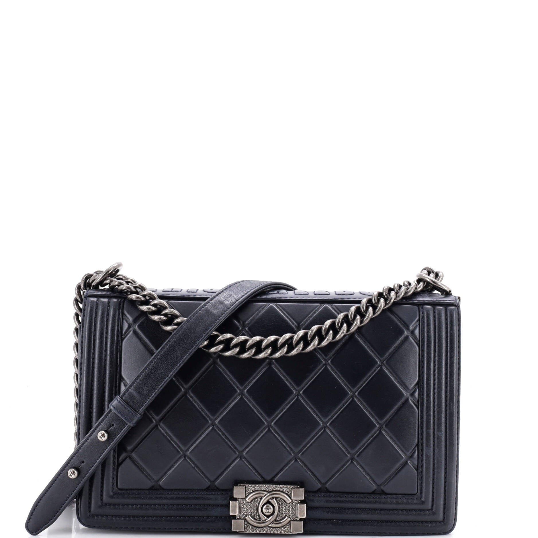 Paris-Salzburg Boy Flap Bag Embossed Calfskin New Medium