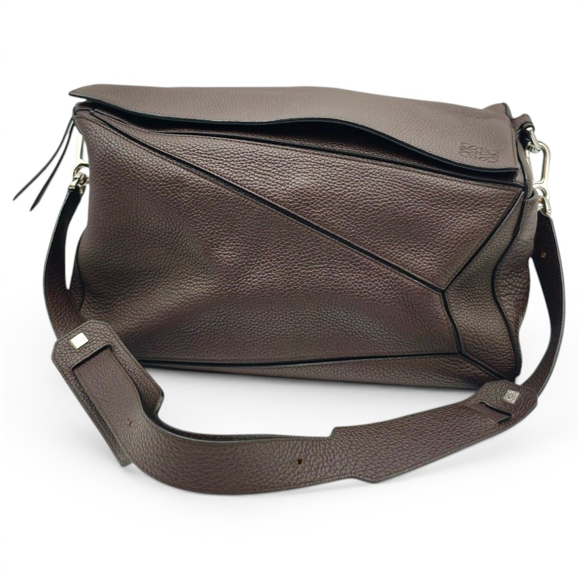 Puzzle leather handbag