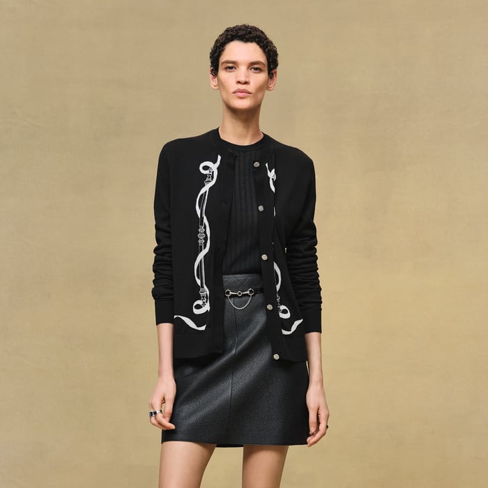 Noir "Ferronnerie" Long-sleeve Cardigan