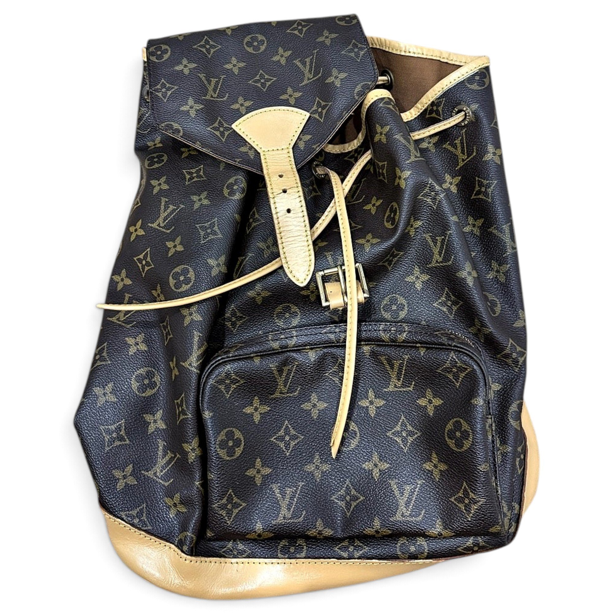 Montsouris Vintage leather backpack