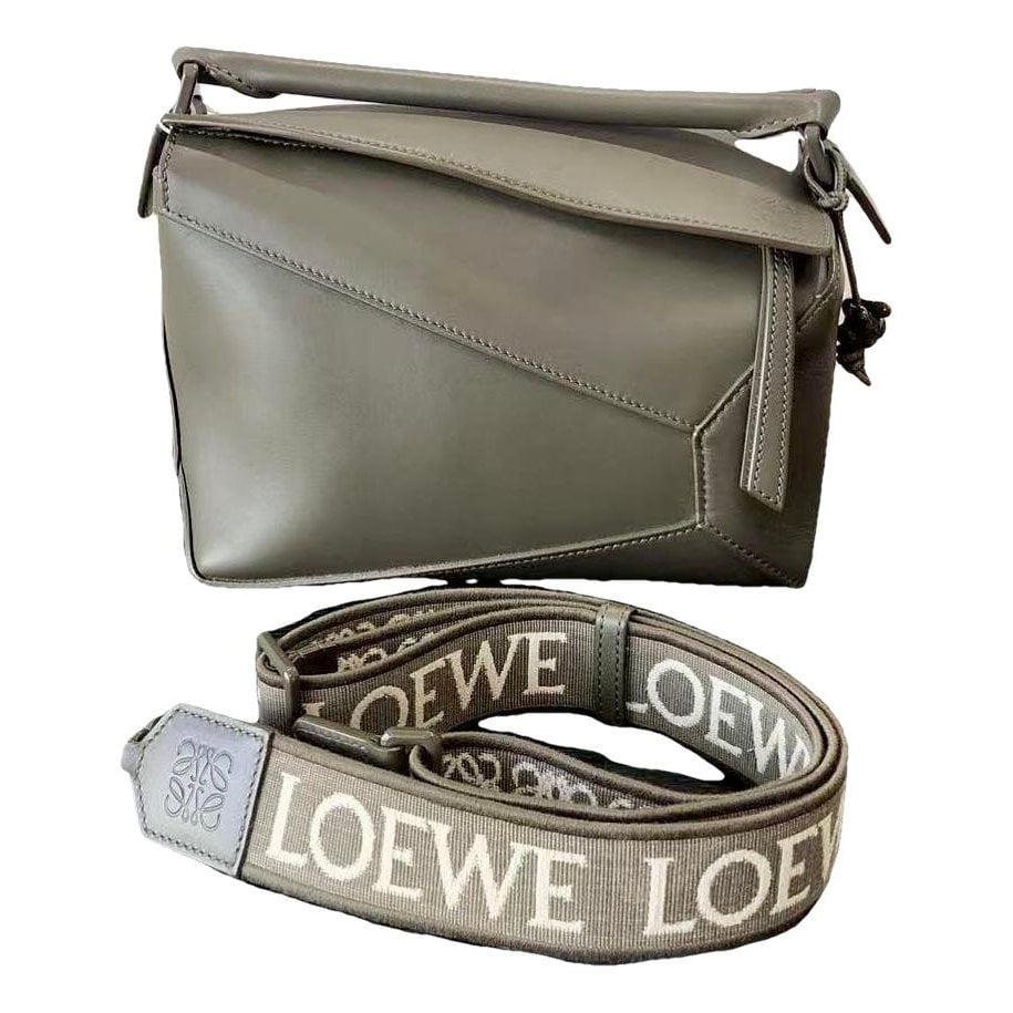 Puzzle leather handbag
