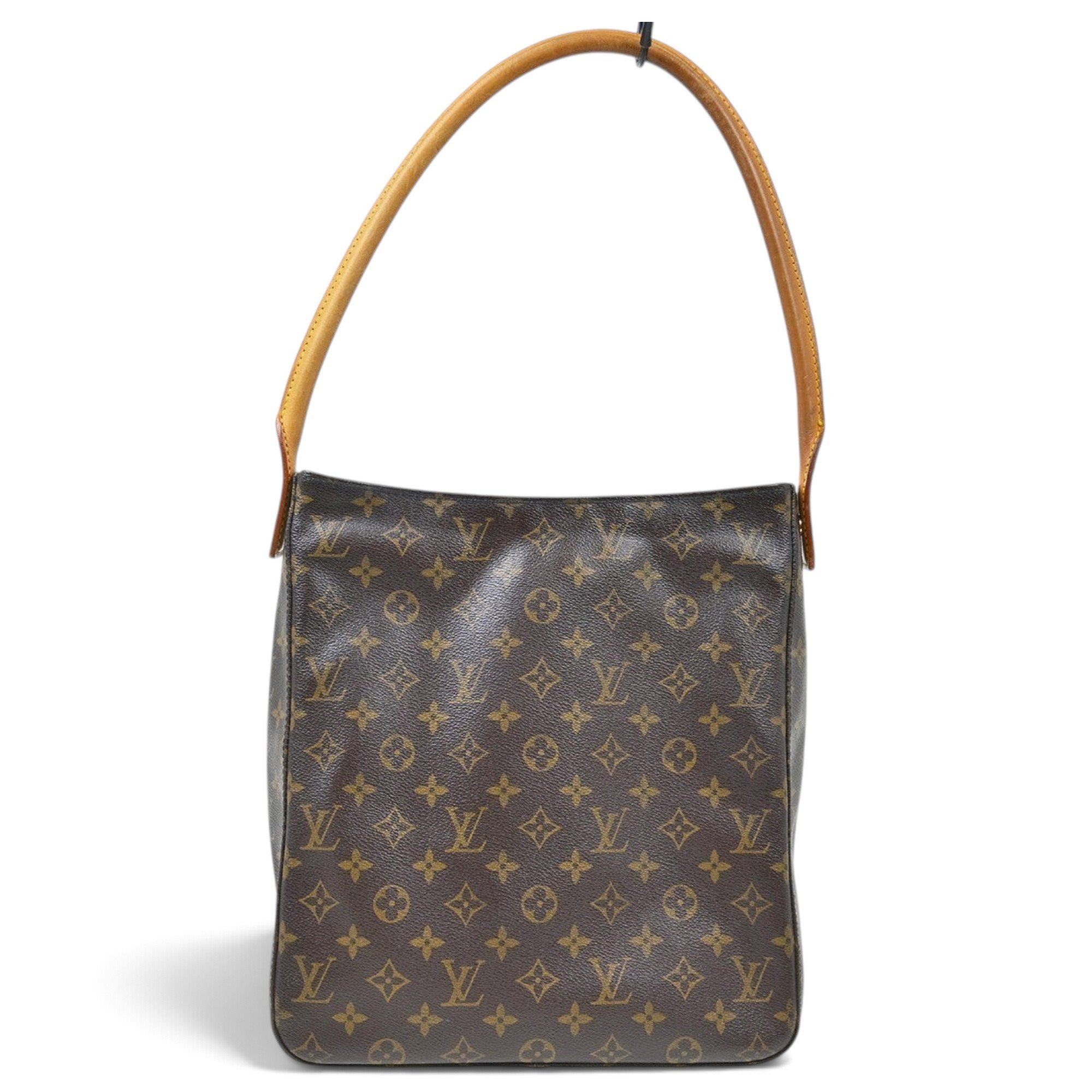 Looping leather handbag