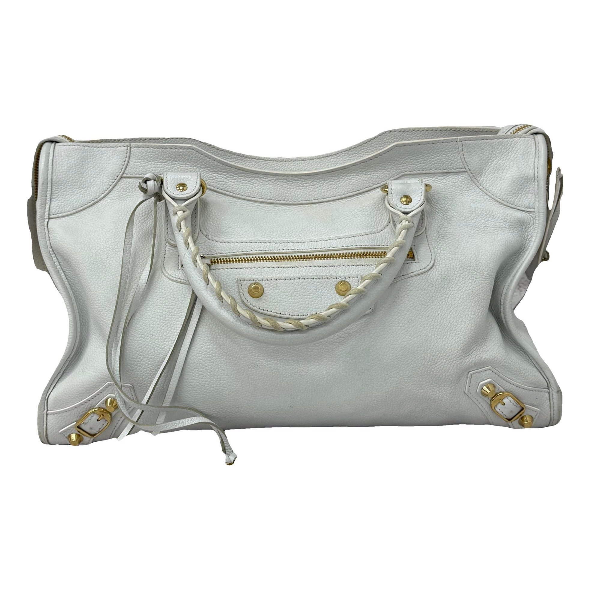 City leather handbag