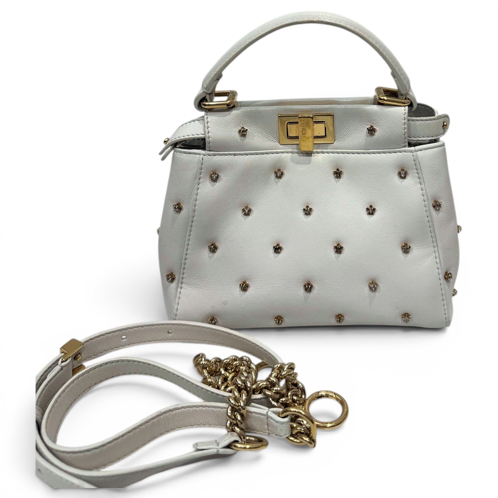 Peekaboo leather handbag
