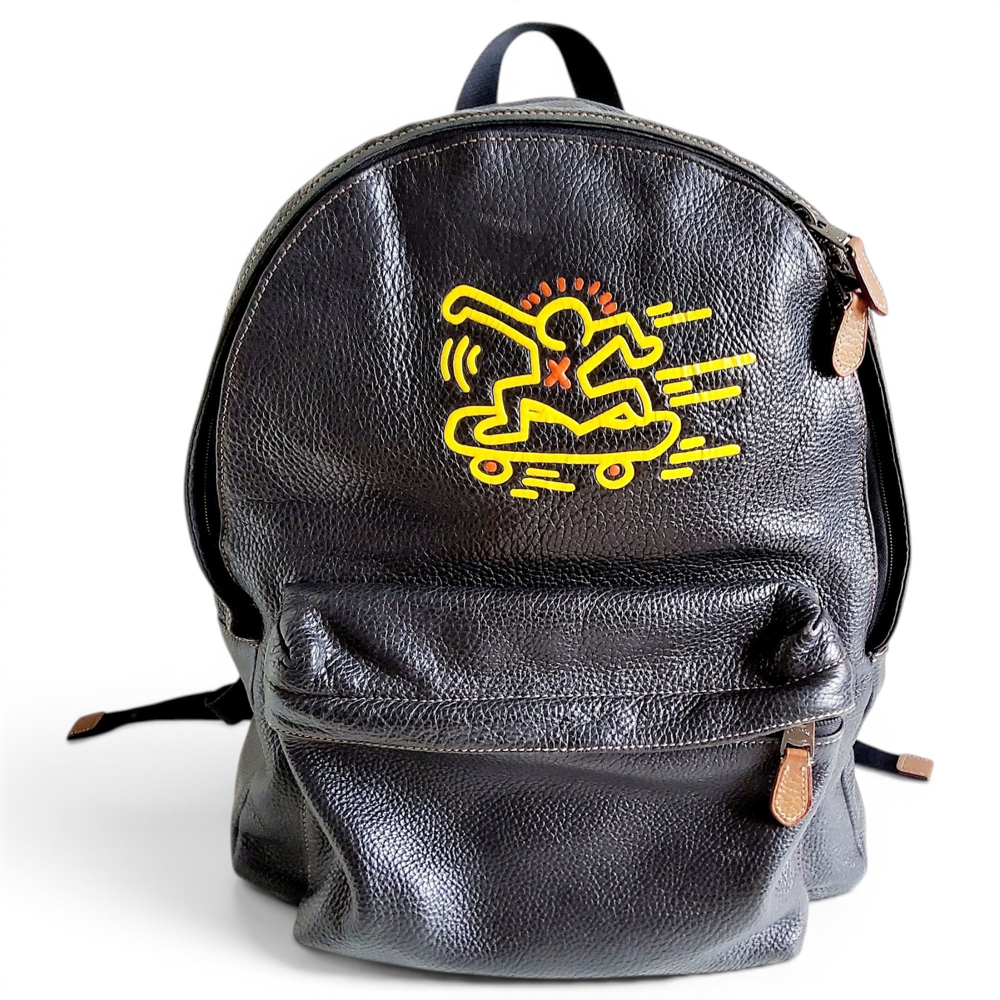Campus leather backpack