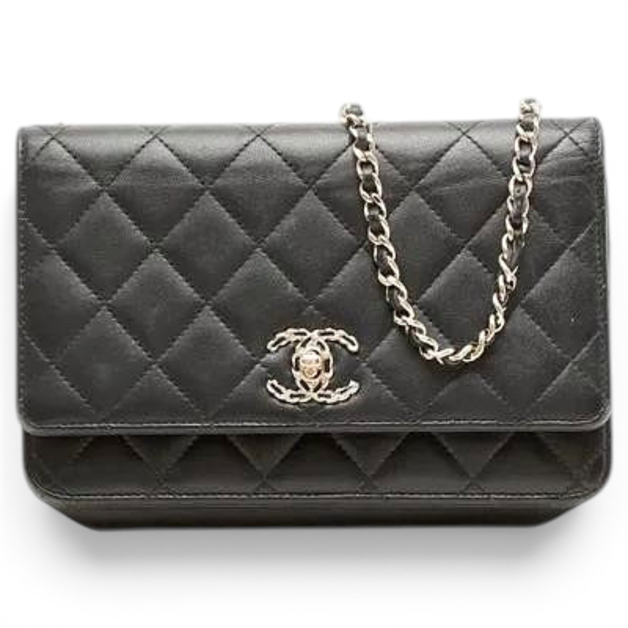 Wallet On Chain leather crossbody bag