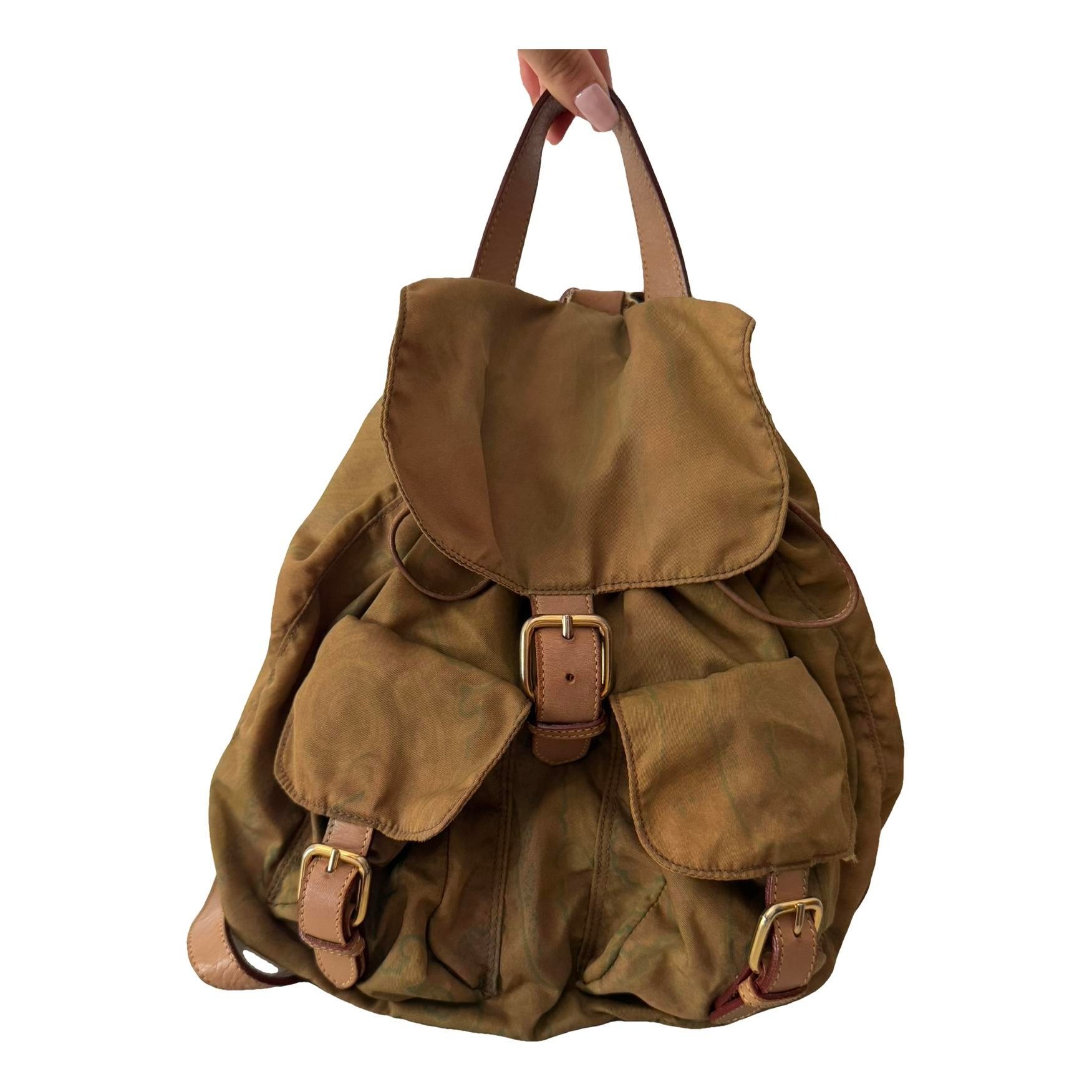 Leather backpack