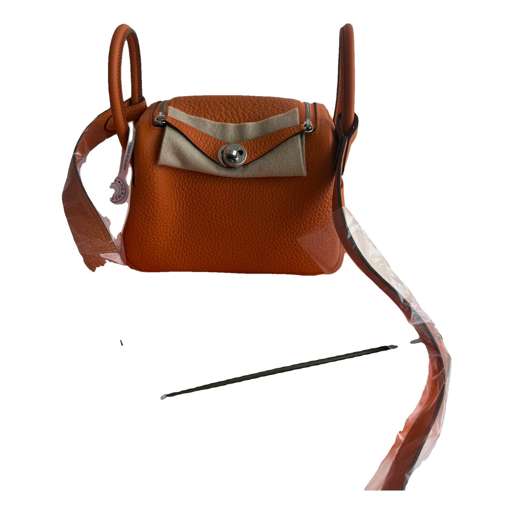 Hermes Lindy leather handbag