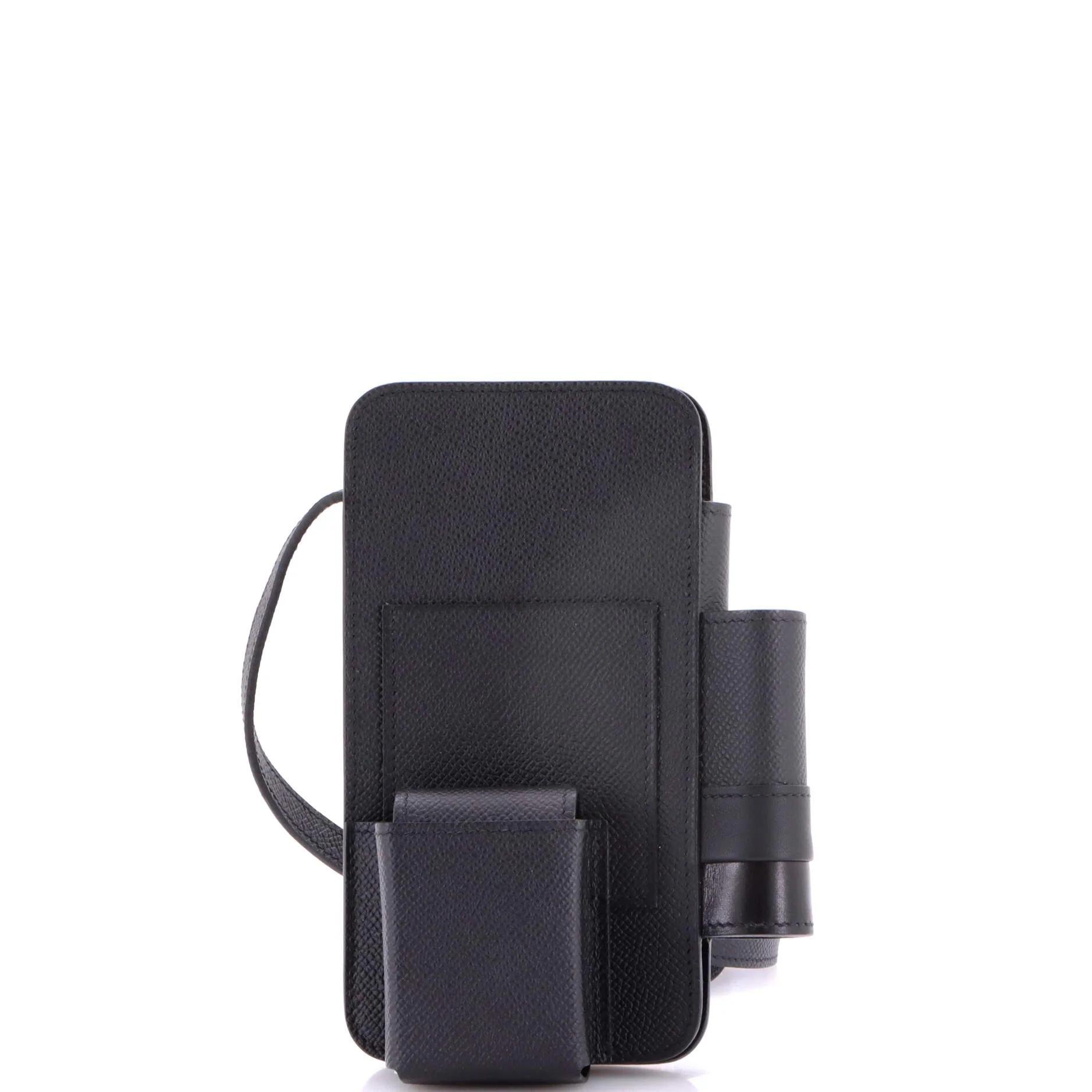 Leather clutch bag
