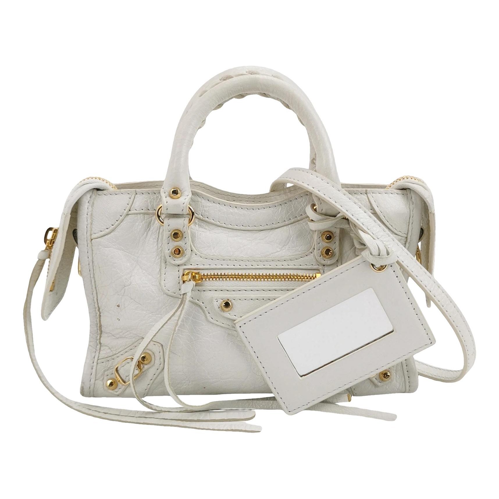 City leather handbag