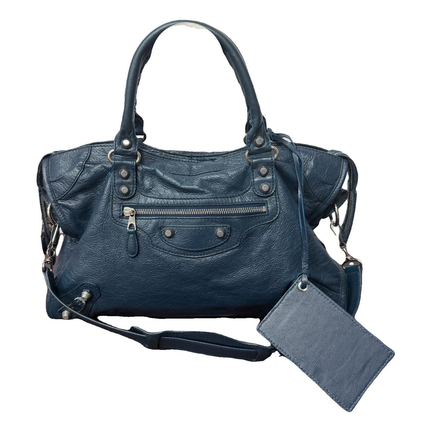 City leather handbag