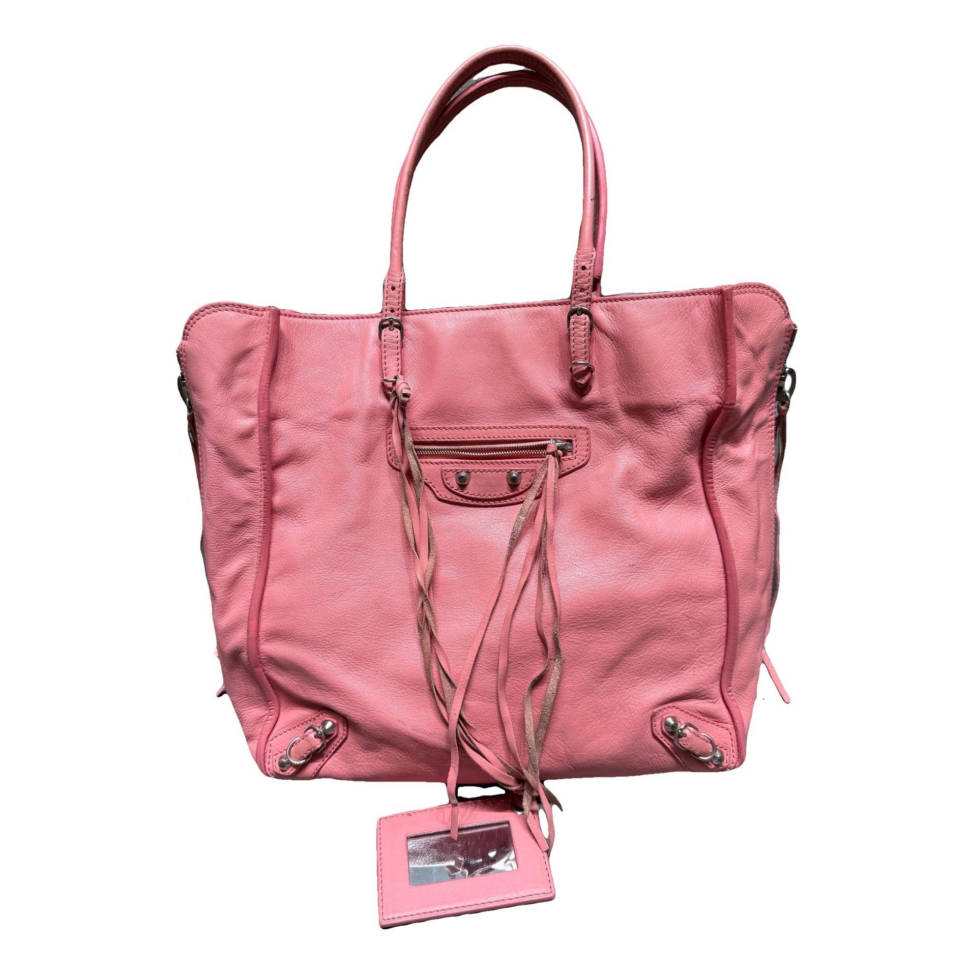 Papier leather handbag