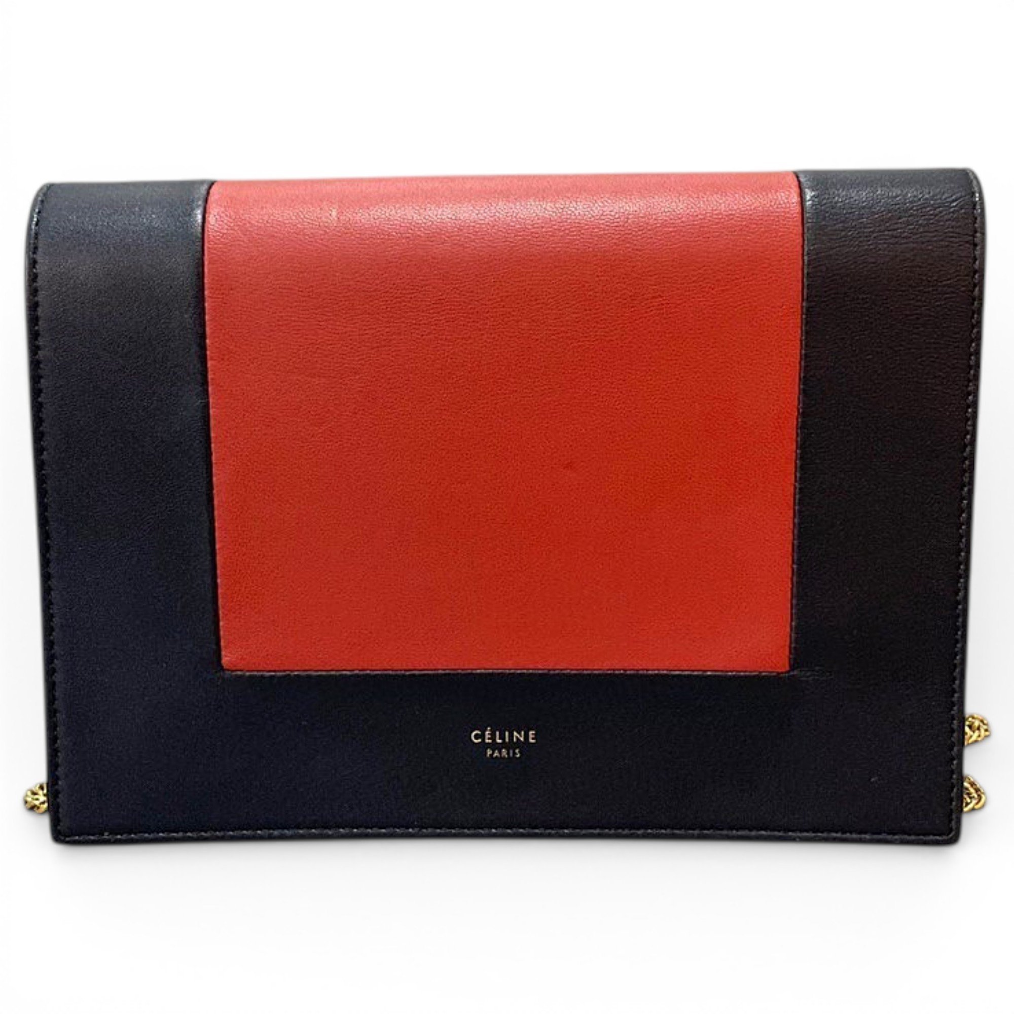 Clasp leather crossbody bag