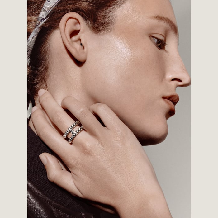 Sans Coloris Chaine d'Ancre Alea II Twisted Ring