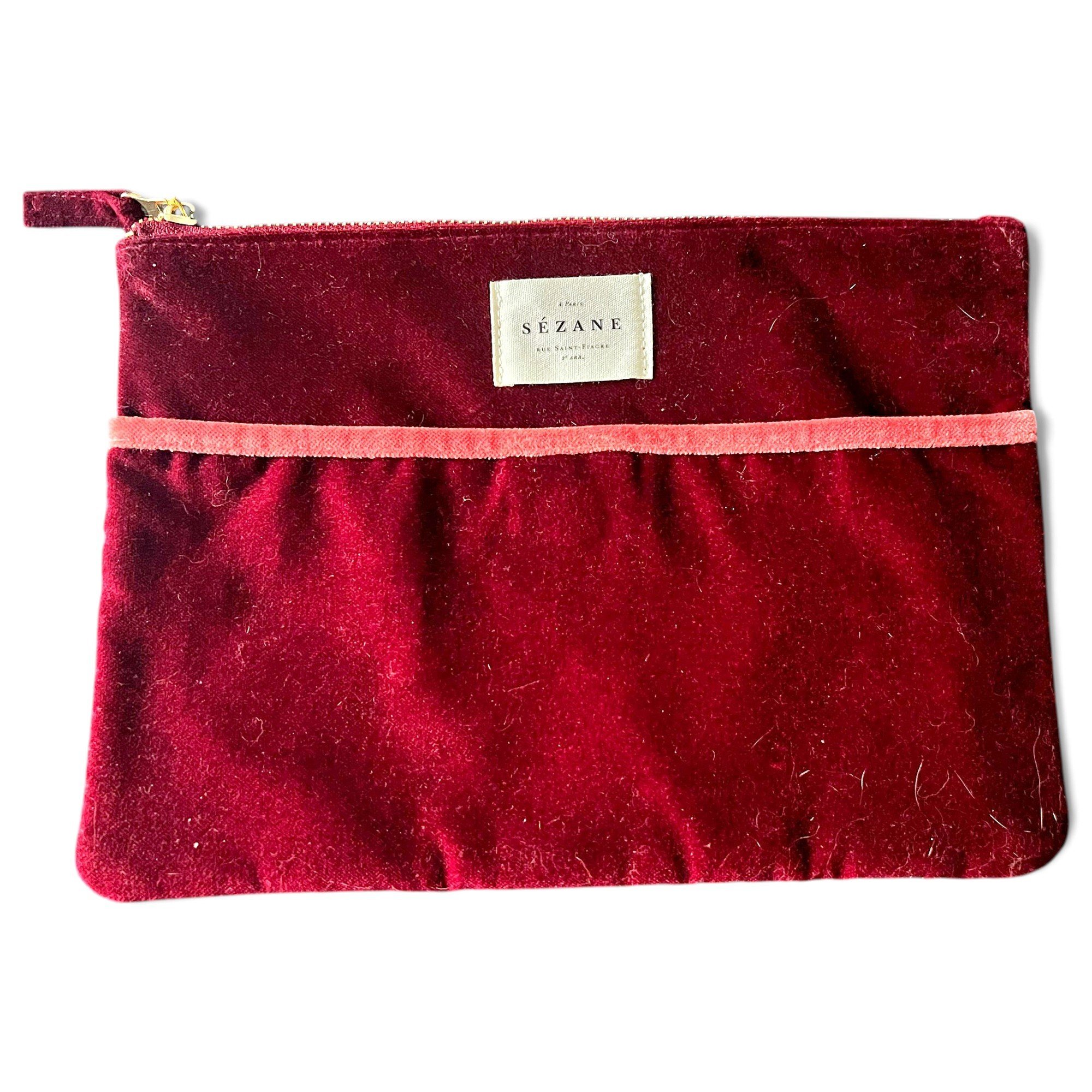 Velvet clutch bag