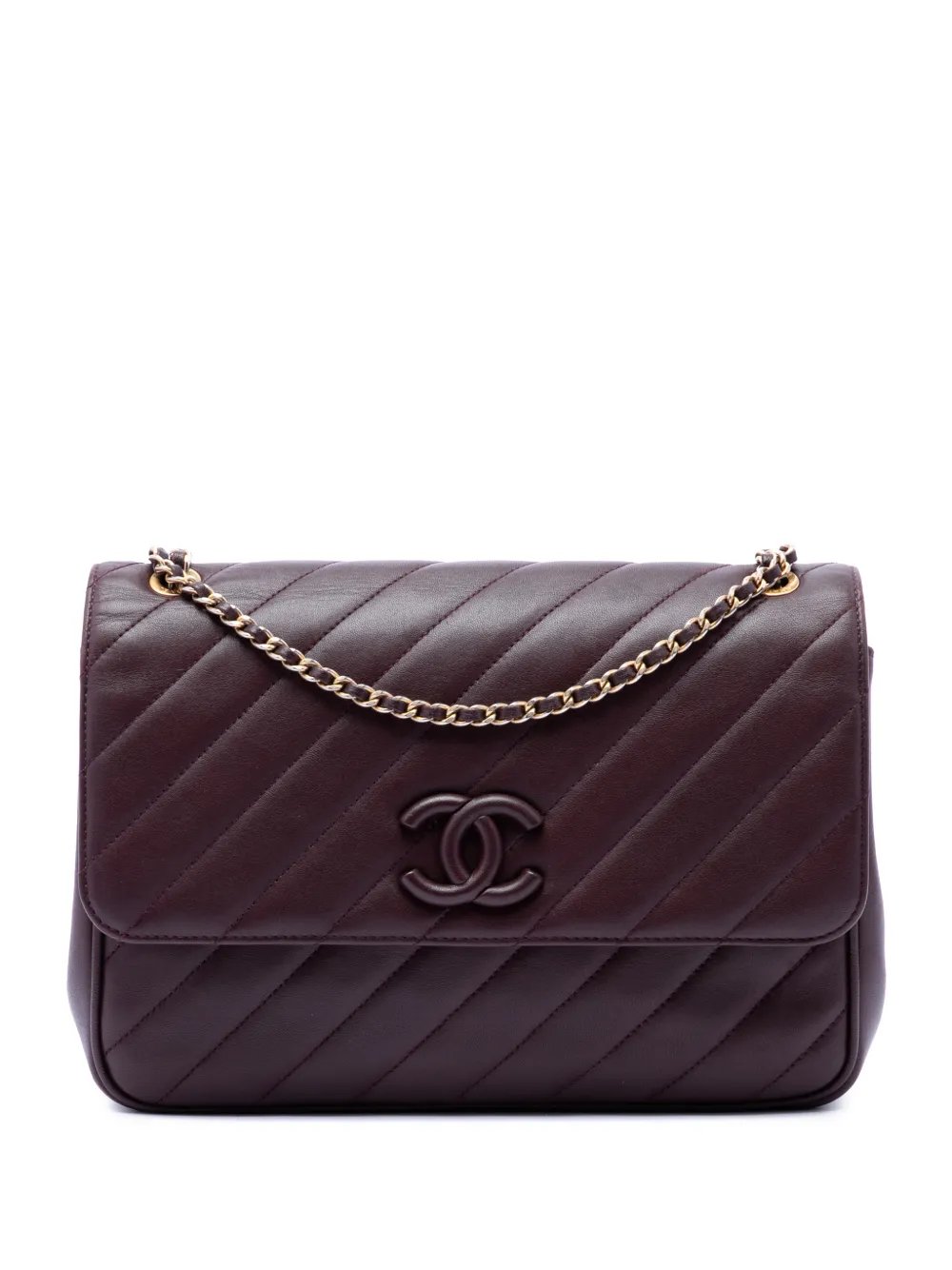 2015-2016 Diagonal Quilted Lambskin CC Signature Flap crossbody bag