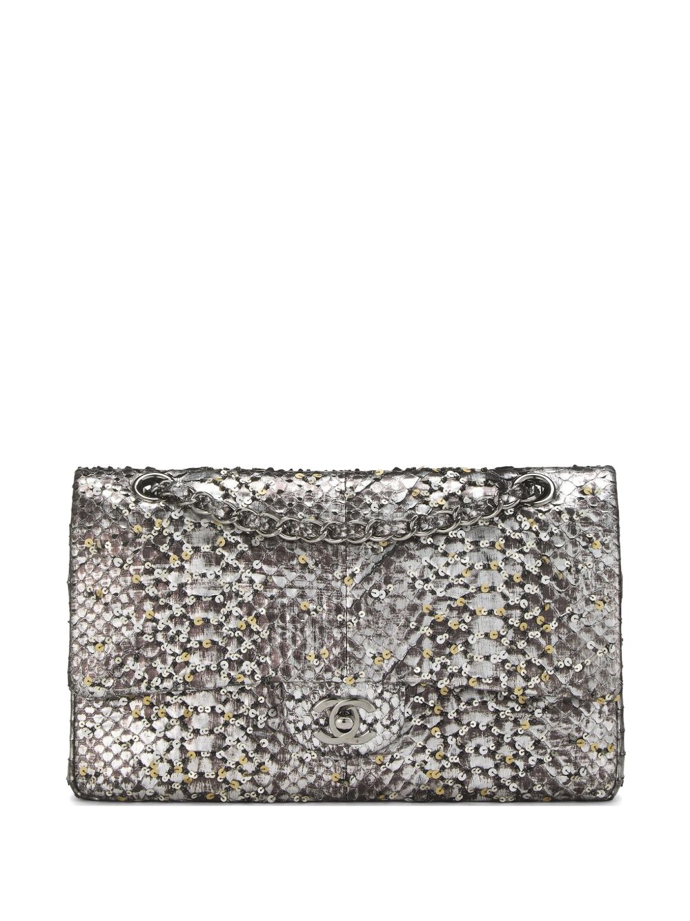2009-2010 Classic Flap python-embossed shoulder bag